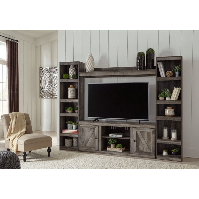 Signature Design by Ashley Solid Wood Entertainment Center for TVs up